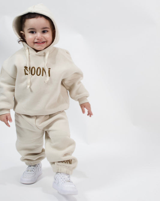 Classic logo tracksuit- cream