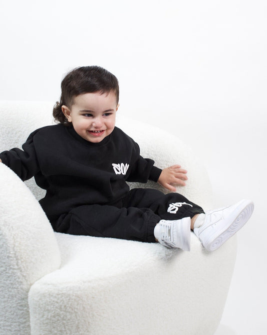 Essential puff print tracksuit- black