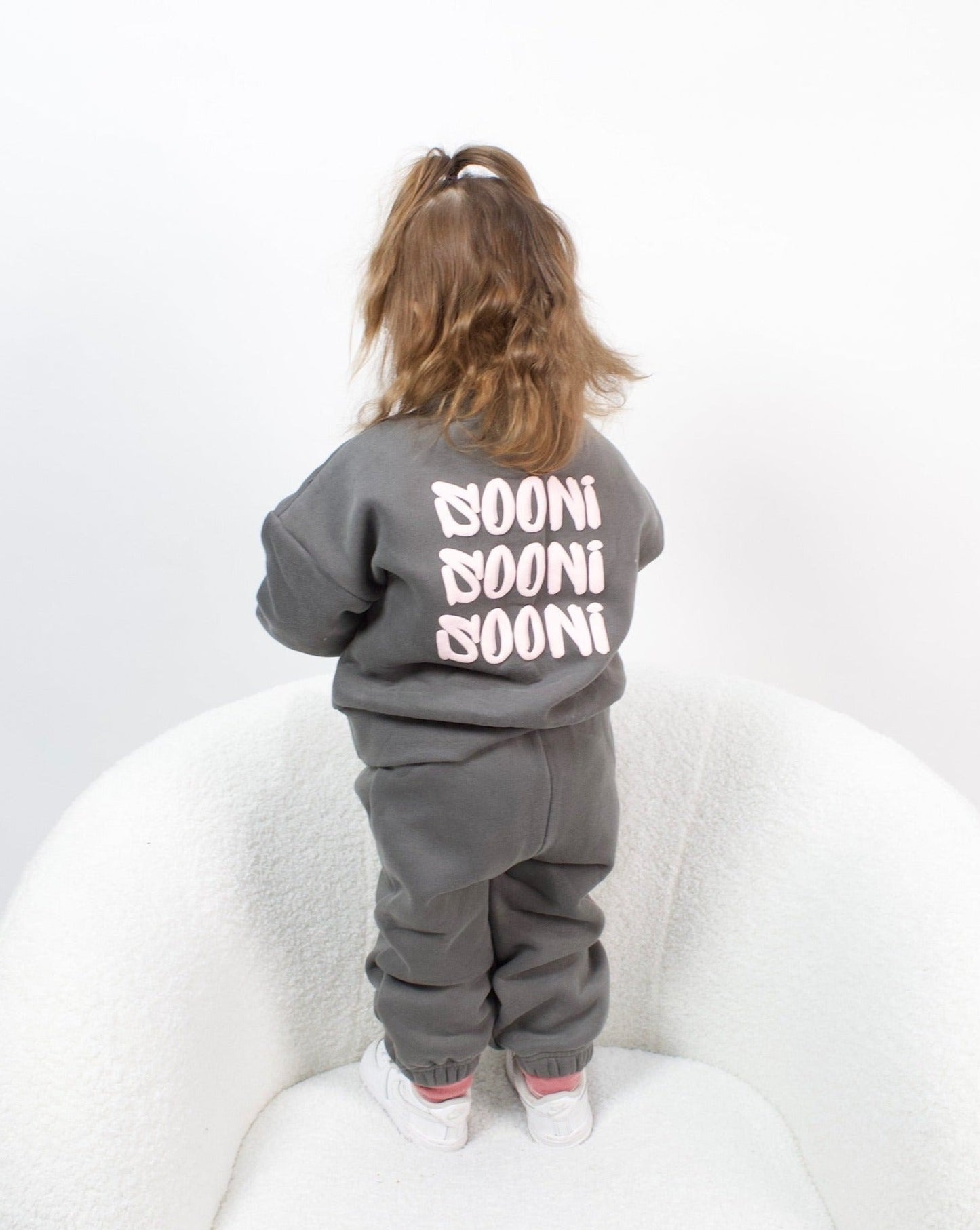 Essential puff print tracksuit- grey