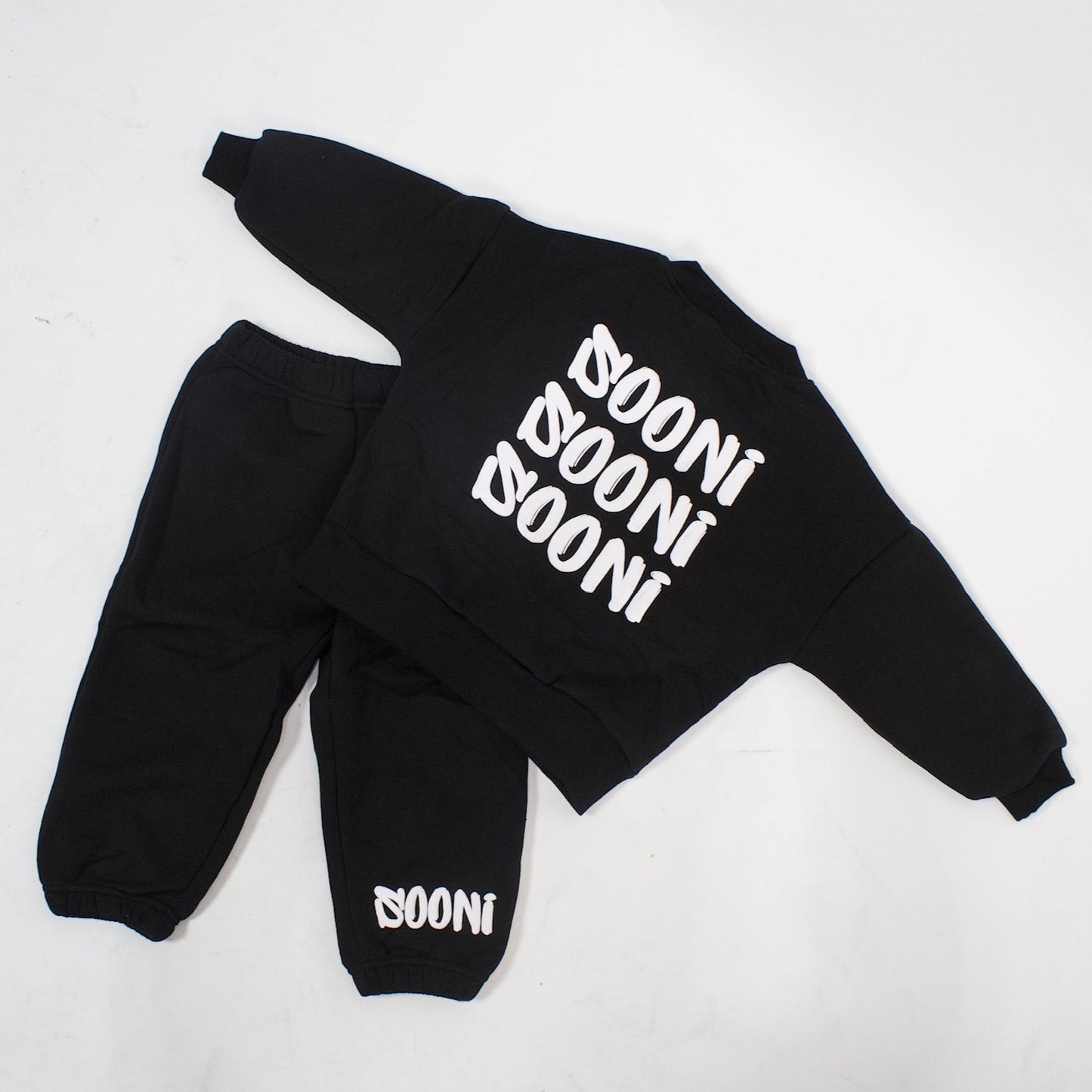 Essential puff print tracksuit- black